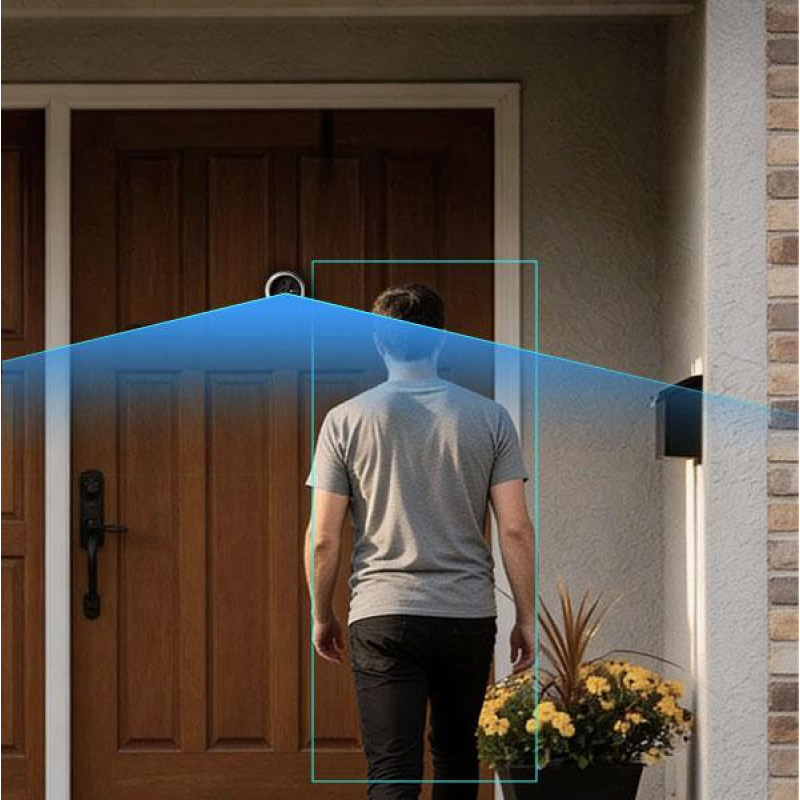 Ezviz CP4 4 MP Wi-Fi durų akutė, sidabrinė