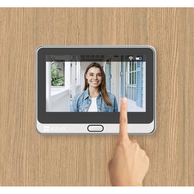 Ezviz CP4 4 MP Wi-Fi durų akutė, sidabrinė