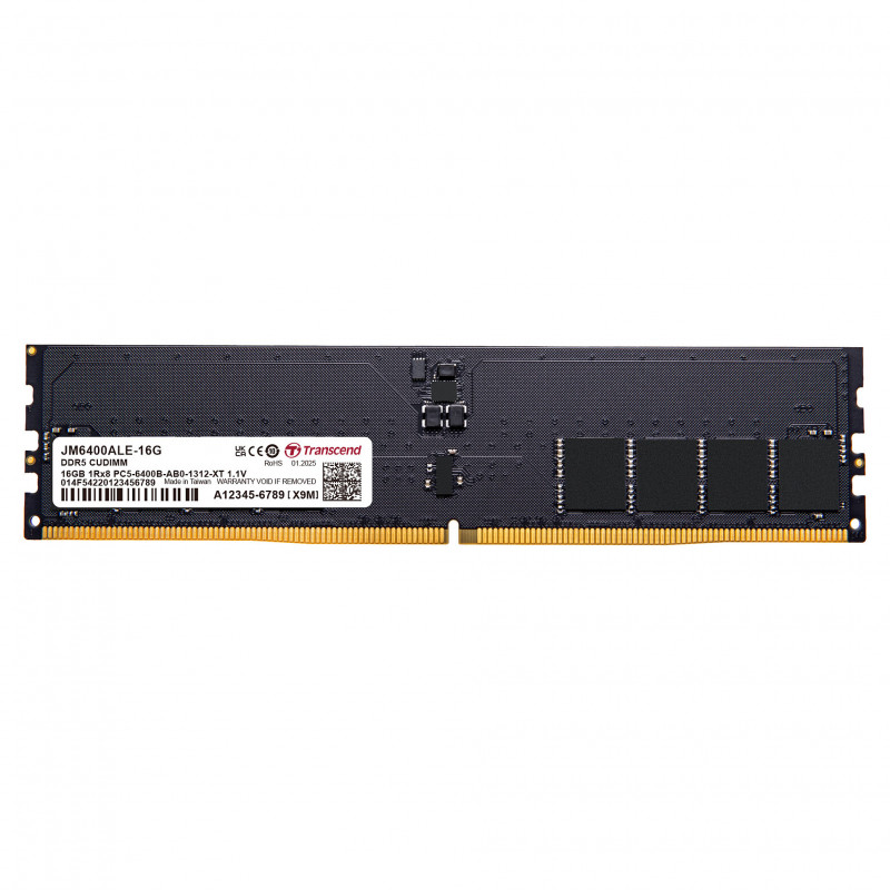 Transcend JM6400ALE-16G 16 GB DDR5 6400 CUDIMM CL52, 1.1 V