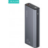 USAMS PB59 US-CD165 nešiojamasis akumuliatorius 30000 mAh, 65 W, 2x QC3.0 + PD, juodas, su USB-C į USB-C kabeliu