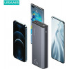 USAMS PB59 US-CD165 nešiojamasis akumuliatorius 30000 mAh, 65 W, 2x QC3.0 + PD, juodas, su USB-C į USB-C kabeliu