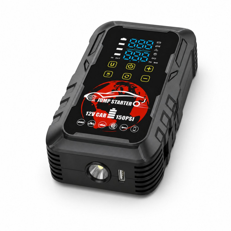 Extralink MaxJump 9 Xtreme 2-in-1 akumuliatoriaus paleidiklis ir kompresorius, 8000 mAh