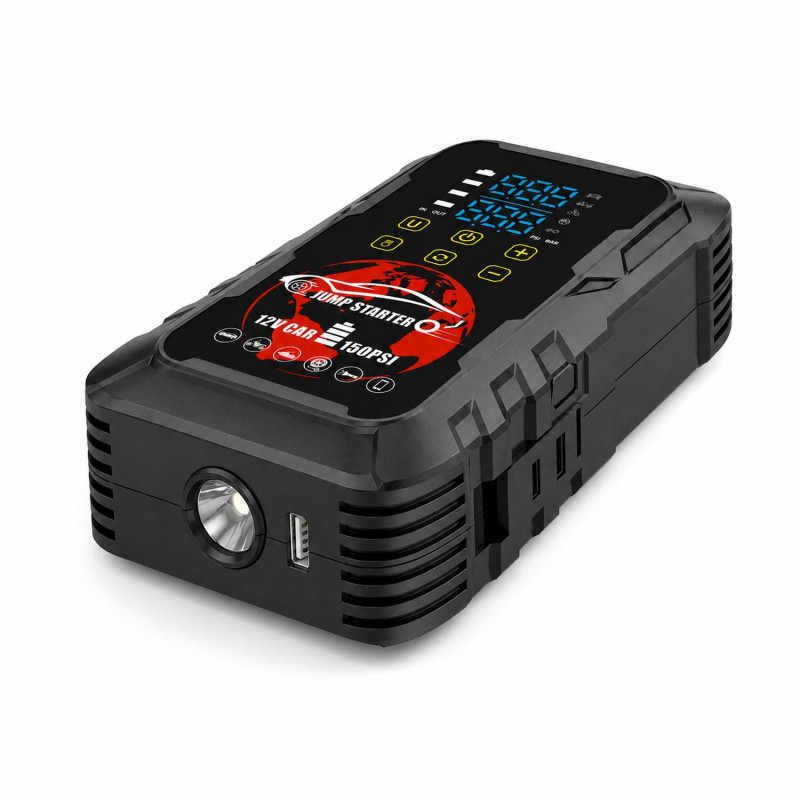 Extralink MaxJump 9 Xtreme 2-in-1 akumuliatoriaus paleidiklis ir kompresorius, 8000 mAh