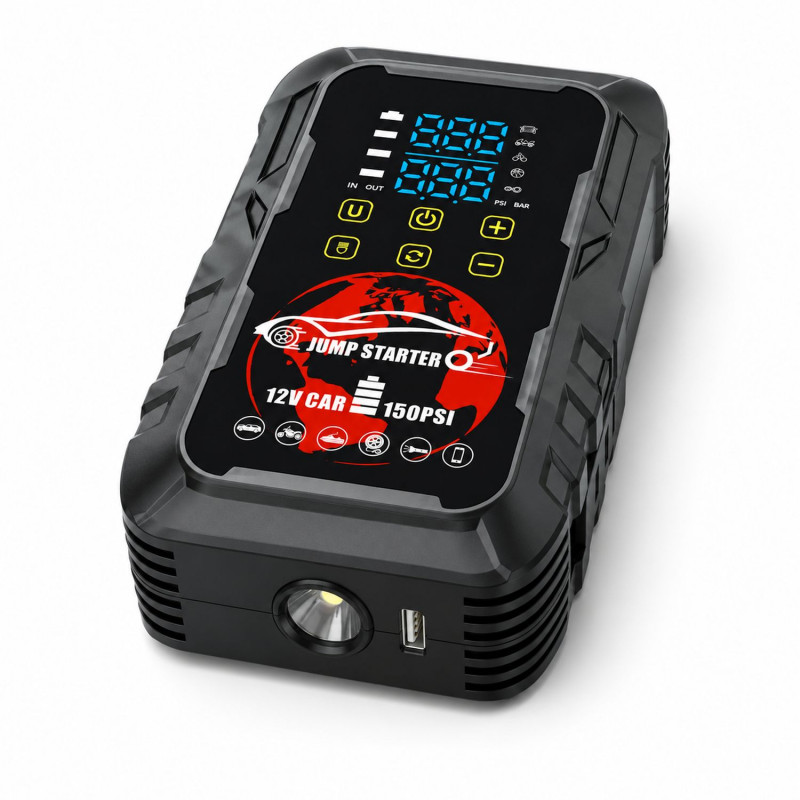Extralink MaxJump 9 Xtreme 2-in-1 akumuliatoriaus paleidiklis ir kompresorius, 8000 mAh