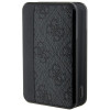 Guess GUPB10DP4GEGK nešiojamasis įkroviklis 10000 mAh, 18 W, 4G Leather Metal Logo, juodas