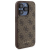 Guess GUBPM5P15X4GEMGW kietasis dėklas, skirtas Apple iPhone 15 Pro Max + 5000 mAh MagSafe belaidis įkroviklis, 4G Metal Logo, rudas