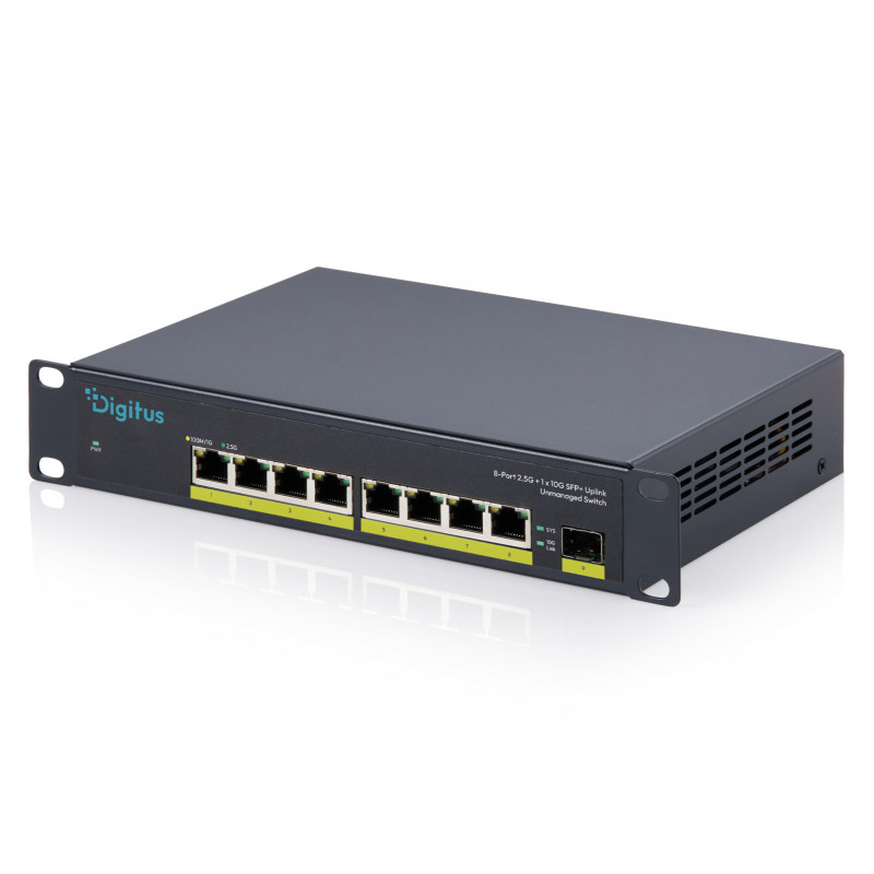 Digitus DN-80122 8 prievadų 2.5G nevaldomas komutatorius su 1x 10G SFP+