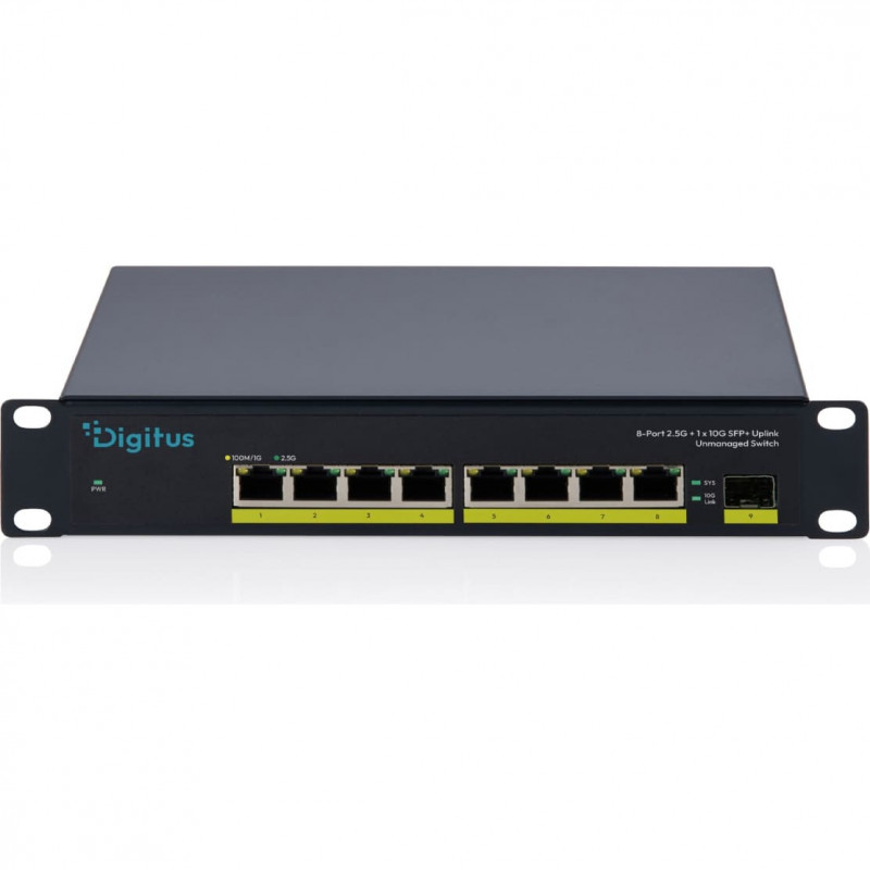 Digitus DN-80122 8 prievadų 2.5G nevaldomas komutatorius su 1x 10G SFP+