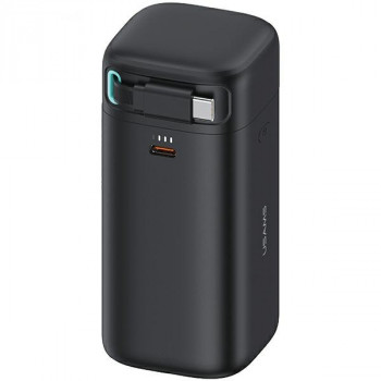 USAMS US-CD216 XMF Series nešiojamasis įkroviklis 18000 mAh, PD 45W greitasis įkrovimas, su USB-C kabeliu, juodas