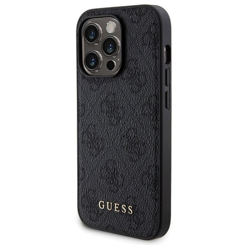 Guess GUBPM5P13X4GEMGK Apple iPhone 13 Pro Max kietasis dėklas + 5000 mAh MagSafe nešiojamas įkroviklis, rinkinys, 4G Metal Logo, juodas