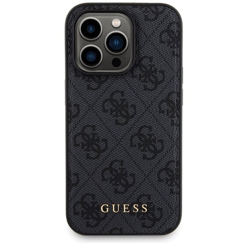 Guess GUBPM5P13X4GEMGK Apple iPhone 13 Pro Max kietasis dėklas + 5000 mAh MagSafe nešiojamas įkroviklis, rinkinys, 4G Metal Logo, juodas