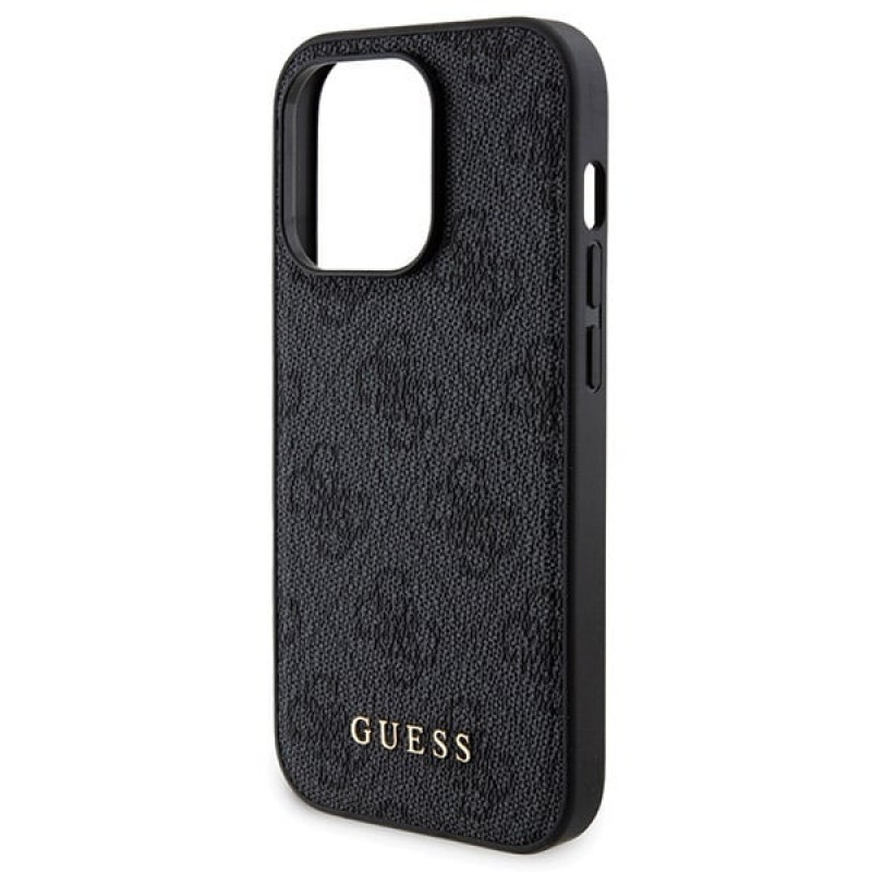 Guess GUBPM5P13X4GEMGK Apple iPhone 13 Pro Max kietasis dėklas + 5000 mAh MagSafe nešiojamas įkroviklis, rinkinys, 4G Metal Logo, juodas