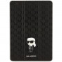 Karl Lagerfeld KLFC10SAKHPKK Saffiano Monogram Ikonik dėklas-knyga, skirtas Apple iPad 10.2 (7, 8, 9 kartos), juodas