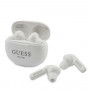 Guess GUTWS1CWHTWS belaidės ausinukai su prijungimo stotele, Bluetooth 5.0, balti