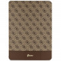 Guess GUFCP12PS4SGW dėklas skirtas Apple iPad Pro 12.9 (2020/2021/2022, 4/5/6 kartos), 4G Stripe Allover, rudas