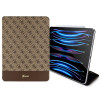 Guess GUFCP12PS4SGW dėklas skirtas Apple iPad Pro 12.9 (2020/2021/2022, 4/5/6 kartos), 4G Stripe Allover, rudas