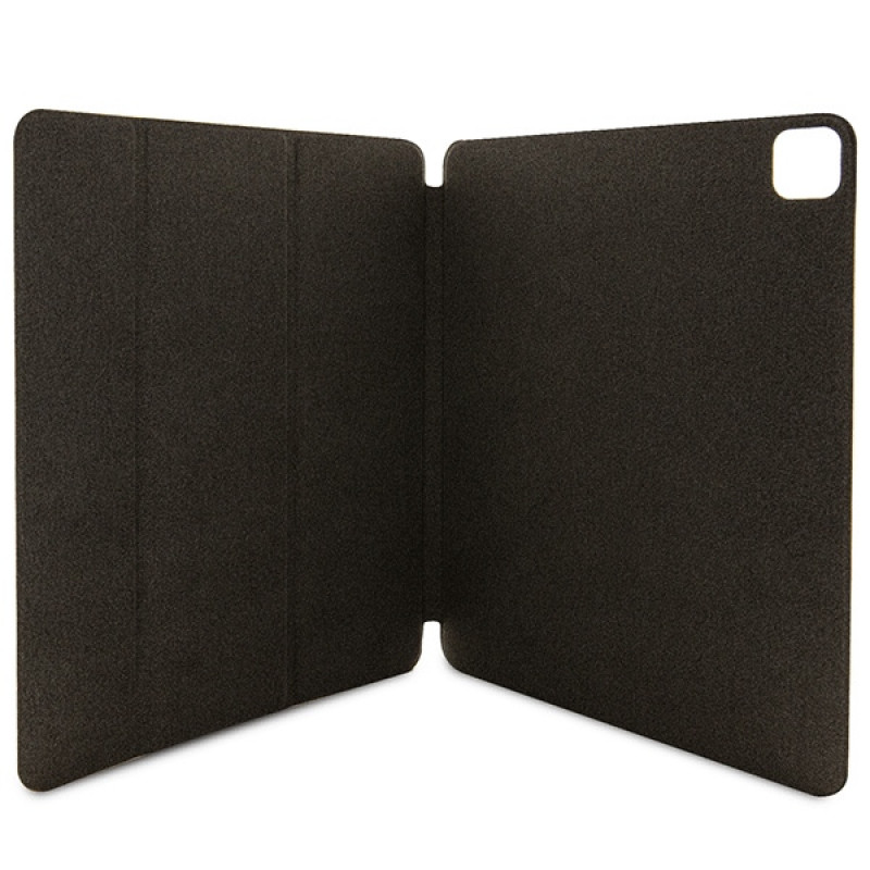 Guess GUFCP12PS4SGW dėklas skirtas Apple iPad Pro 12.9 (2020/2021/2022, 4/5/6 kartos), 4G Stripe Allover, rudas