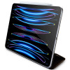 Guess GUFCP12PS4SGW dėklas skirtas Apple iPad Pro 12.9 (2020/2021/2022, 4/5/6 kartos), 4G Stripe Allover, rudas