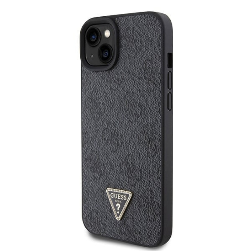 Guess GUHCP15MP4TDSCPK Apple iPhone 15 Plus / 14 Plus kietasis dėklas, Crossbody 4G Metal Logo, juodas