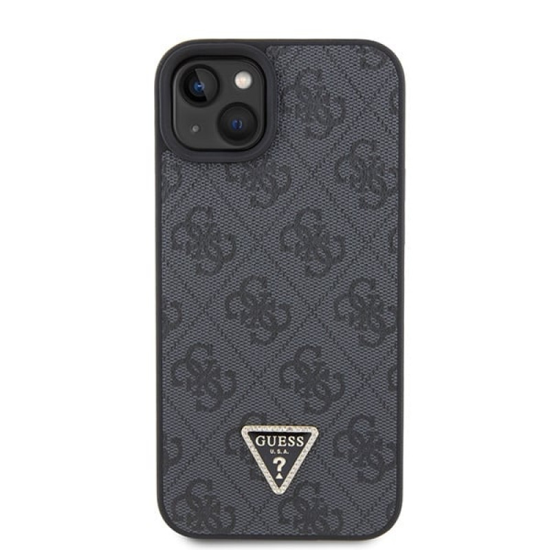 Guess GUHCP15MP4TDSCPK Apple iPhone 15 Plus / 14 Plus kietasis dėklas, Crossbody 4G Metal Logo, juodas