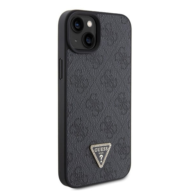 Guess GUHCP15MP4TDSCPK Apple iPhone 15 Plus / 14 Plus kietasis dėklas, Crossbody 4G Metal Logo, juodas