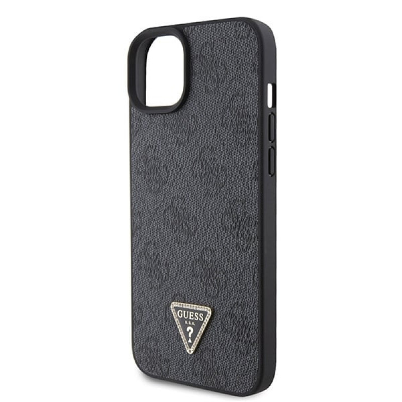 Guess GUHCP15MP4TDSCPK Apple iPhone 15 Plus / 14 Plus kietasis dėklas, Crossbody 4G Metal Logo, juodas