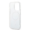 Guess GUBPP14LH4EACSB dėklas + belaidis įkroviklis Apple iPhone 14 Pro mėlynas kietasis dėklas, 4G Print, MagSafe