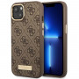 Guess GUHMP14MU4GPRW Apple iPhone 14 Plus / 15 Plus rudas kietas dėklas, 4G Logo Plate, MagSafe