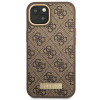 Guess GUHMP14MU4GPRW Apple iPhone 14 Plus / 15 Plus rudas kietas dėklas, 4G Logo Plate, MagSafe