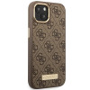 Guess GUHMP14MU4GPRW Apple iPhone 14 Plus / 15 Plus rudas kietas dėklas, 4G Logo Plate, MagSafe