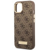 Guess GUHMP14MU4GPRW Apple iPhone 14 Plus / 15 Plus rudas kietas dėklas, 4G Logo Plate, MagSafe