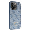Guess GUHCP14XP4TDSCPB Apple iPhone 14 Pro Max mėlynas kietas dėklas, Crossbody 4G Metal Logo
