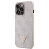 Guess GUHCP13LP4TDSCPP Apple iPhone 13/13 Pro rožinis kietasis dėklas, Crossbody 4G Metal Logo