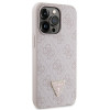 Guess GUHCP13LP4TDSCPP Apple iPhone 13/13 Pro rožinis kietasis dėklas, Crossbody 4G Metal Logo