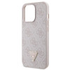 Guess GUHCP13LP4TDSCPP Apple iPhone 13/13 Pro rožinis kietasis dėklas, Crossbody 4G Metal Logo