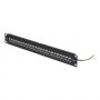 StarTech.com C6APANELSTP241UFT 24 prievadų 1U praeinamoji komutacinė panelė, ekranuota Cat6a, RJ45, 19", juoda