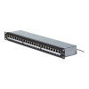 StarTech.com C6APANELSTP241UPD 24 prievadų 1U ekranuota Cat6A komutacinė panelė, 110 punch-down, montuojama į stovą, RJ45 STP, 48,3 cm (19"), sidabrinė