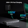 Ugreen Revodok Pro 313 USB-C nešiojamojo kompiuterio doko stotis (15978), UGR1851, 100 W, pilka