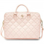 Guess GUCB15ZPSQSSGP 16 colių nešiojamojo kompiuterio krepšys, Quilted 4G, rausvas