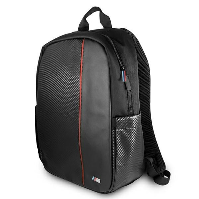 BMW BMBPCO15CAPRBK kuprinė, 16 colių, juoda Carbon Red Stripe