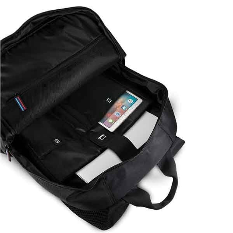 BMW BMBPCO15CAPNBK kuprinė, 16 colių, juoda Carbon Navy Stripe