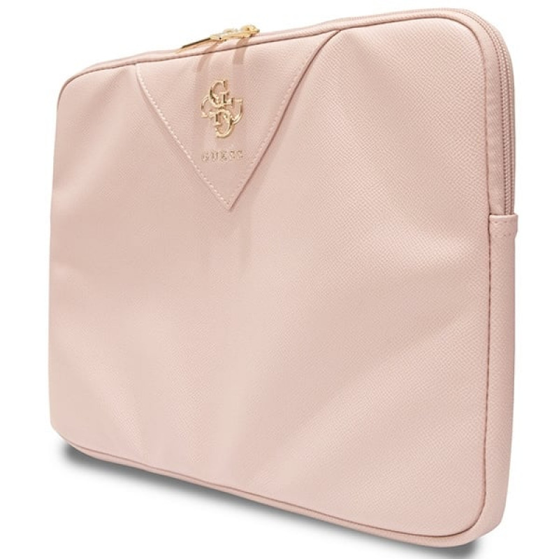 Guess GUCS14ZPGSTEGP nešiojamojo kompiuterio įmautė, 14", Triangle 4G, rožinė