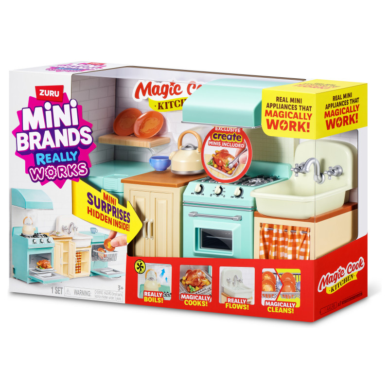 ZURU Mini Brands Magic Cook virtuvės žaidimų rinkinys Series 1