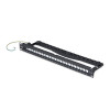 StarTech.com C6PANELSTP241U 24 prievadų 1U tuščia keystone komutacinė panelė su kabelių tvarkymo juosta, 48,3 cm, CAT6A, juoda