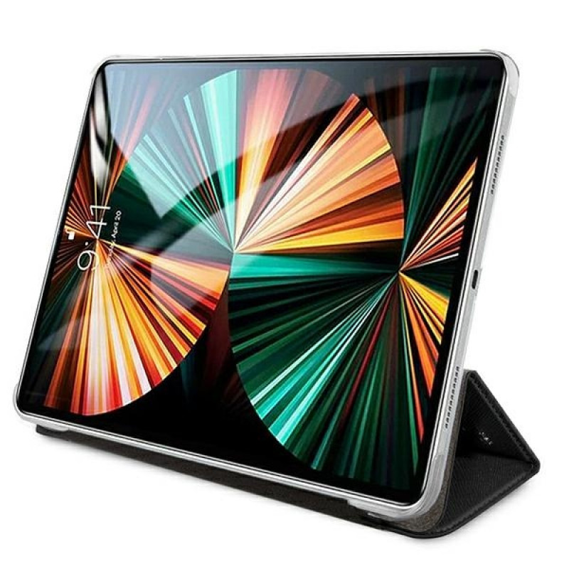 Karl Lagerfeld KLFC11OKHK Book Cover viršelis, skirtas Apple iPad Pro 11 2021 3 kartos, juodas Saffiano Karl Head
