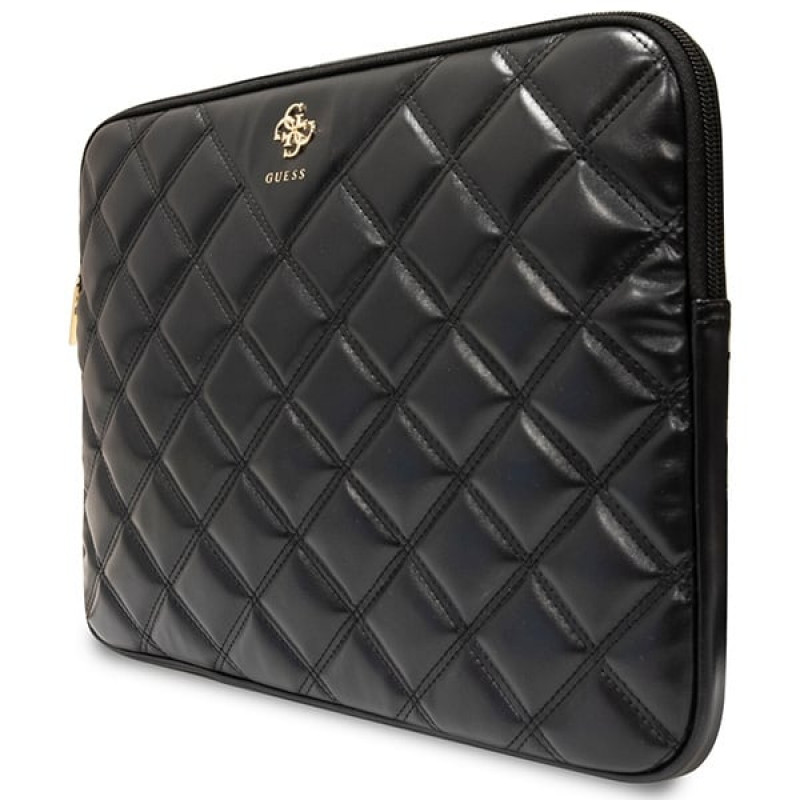 Guess GUCS14ZPSQSSGK nešiojamojo kompiuterio dėklas, 14", Quilted 4G, juodas