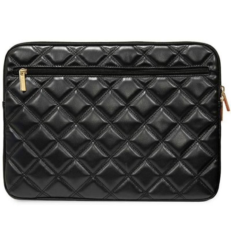 Guess GUCS14ZPSQSSGK nešiojamojo kompiuterio dėklas, 14", Quilted 4G, juodas