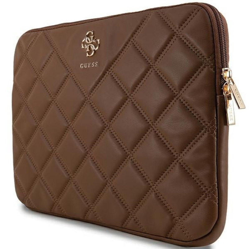 Guess Quilted 4G nešiojamojo kompiuterio įmautė GUCS14ZPSQSSGW 14", ruda