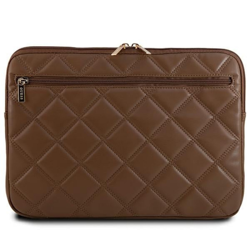 Guess Quilted 4G nešiojamojo kompiuterio įmautė GUCS14ZPSQSSGW 14", ruda