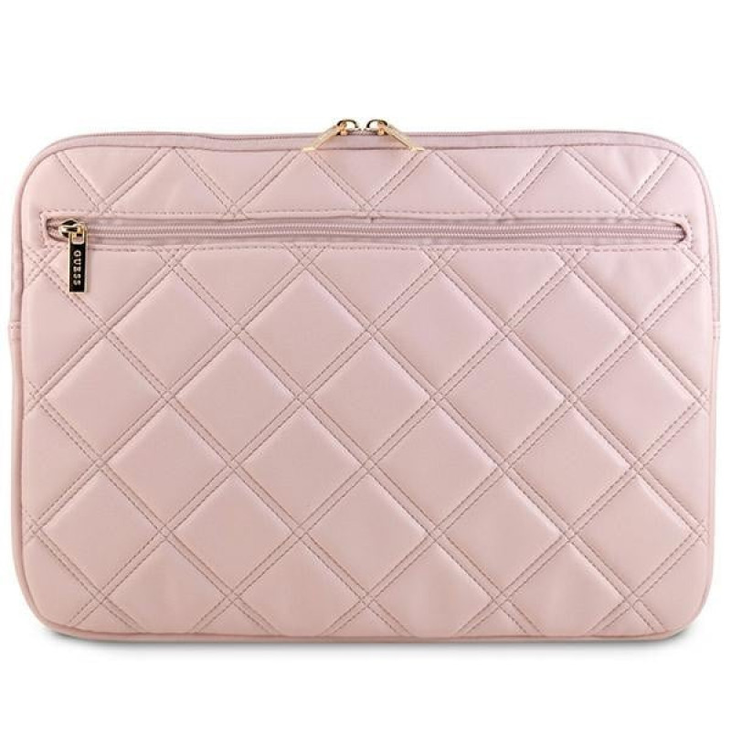 Guess Quilted 4G nešiojamojo kompiuterio įmautė GUCS14ZPSQSSGP 14", rožinė